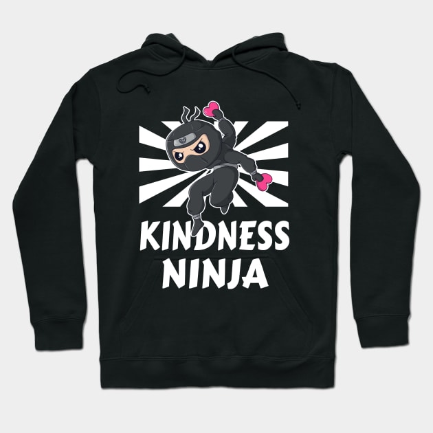 Kindness Ninja Anti Bullying Funny Kids Hoodie by Foxxy Merch